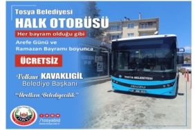 Tosya Belediyesi Halk Otobüsü Bayramda Ücretsiz Hizmet Verecek