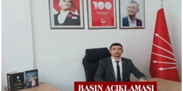 CHP Tosya İlçe Başkanı Mehmet Sami Özcan’dan Basın Açıklaması