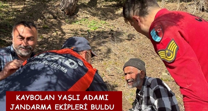 Kaybolan Yaşlı Adamı Jandarma Ekipleri Buldu