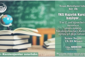 Tosya Belediyesi’nden YKS Hazırlık Kursları Başlıyor