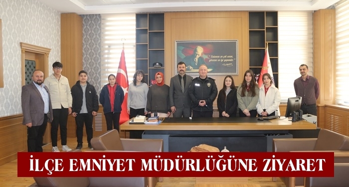 Tosya Cumhuriyet Anadolu Lisesi’nden İlçe Emniyet Müdürlüğüne Ziyaret