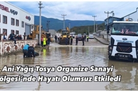 Ani Yağış Tosya Organize Sanayi Bölgesi’nde Hayatı Olumsuz Etkiledi