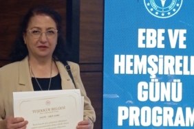 Bakanlıktan Hemşire Arzu Eski’ye Teşekkür Belgesi