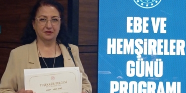 Bakanlıktan Hemşire Arzu Eski’ye Teşekkür Belgesi