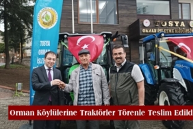 Orman Köylülerine Traktörler Törenle Teslim Edildi