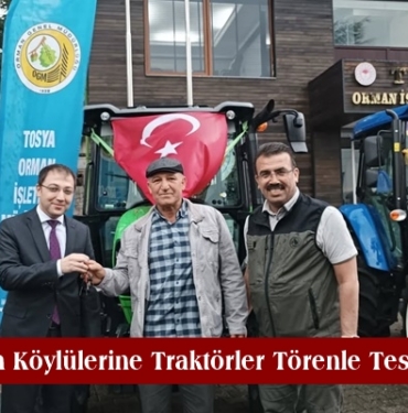Orman Köylülerine Traktörler Törenle Teslim Edildi