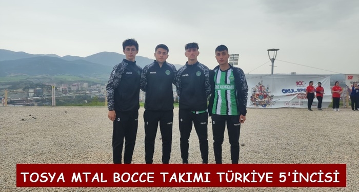 TOSYA MTAL BOCCE TAKIMI TÜRKİYE ŞAMPİYANASI GRUP MÜSABAKALARINDA 5. OLDU