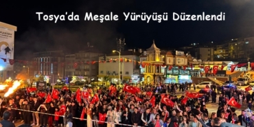 Tosya’da Meşale Yürüyüşü Düzenlendi