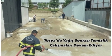 Tosya’da Yağış Sonrası Temizlik Çalışmaları Devam Ediyor