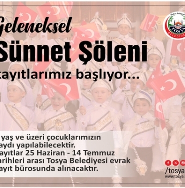 Geleneksel Sünnet Şöleni Başlıyor