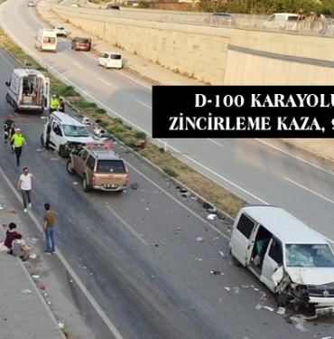 Tosya D-100 Karayolu’nda Zincirleme Kaza
