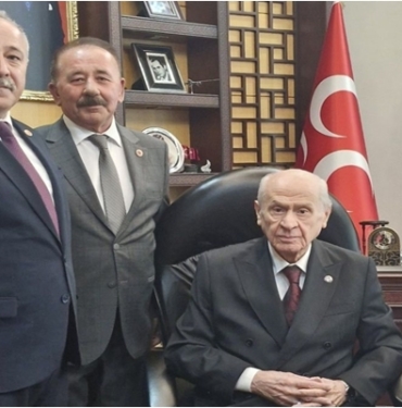 MHP İlçe Başkanı Suat Bazlamaçcı Genel Başkan Bahçeli’yi Ziyaret Etti