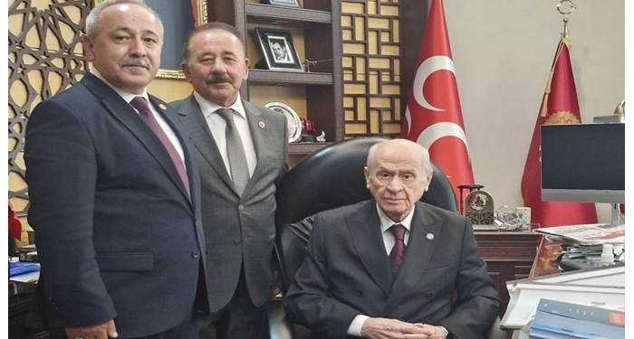 MHP İlçe Başkanı Suat Bazlamaçcı Genel Başkan Bahçeli’yi Ziyaret Etti