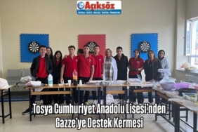 Tosya Cumhuriyet Anadolu Lisesi’nden Gazze’ye Destek Kermesi