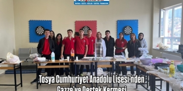 Tosya Cumhuriyet Anadolu Lisesi’nden Gazze’ye Destek Kermesi