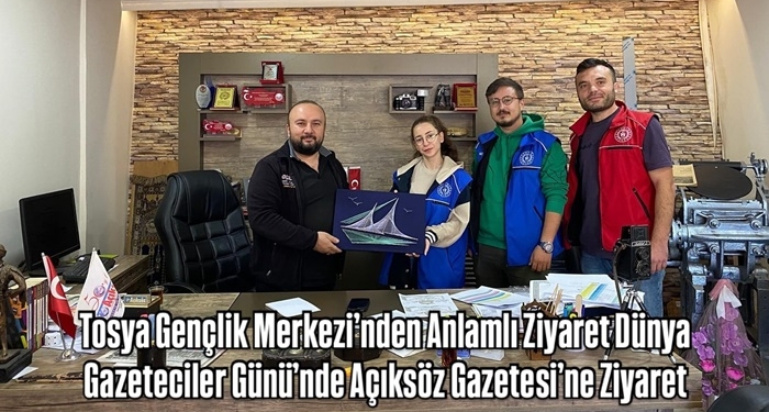 Tosya Gençlik Merkezi’nden Anlamlı Ziyaret: Dünya Gazeteciler Günü’nde Açıksöz Gazetesi’ne Ziyaret
