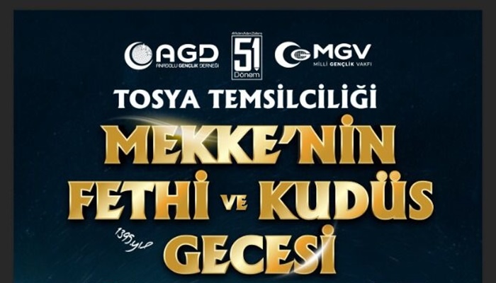 Anadolu Gençlik Derneği’nden Mekke’nin Fethi ve Kudüs Gecesi Programı