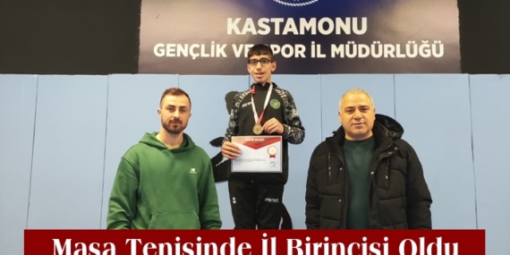 Özel Eğitim Öğrencisi Masa Tenisinde Kastamonu İl Birincisi Oldu