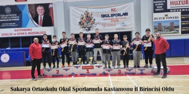 Sakarya Ortaokulu Okul Sporlarında Kastamonu İl Birincisi Oldu