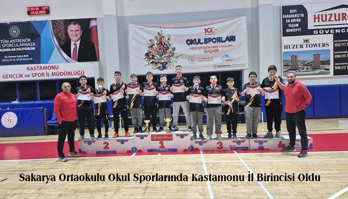 Sakarya Ortaokulu Okul Sporlarında Kastamonu İl Birincisi Oldu