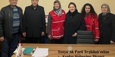 Tosya Ak Parti Teşkilatı’ndan Kızılay Şubesine Ziyaret