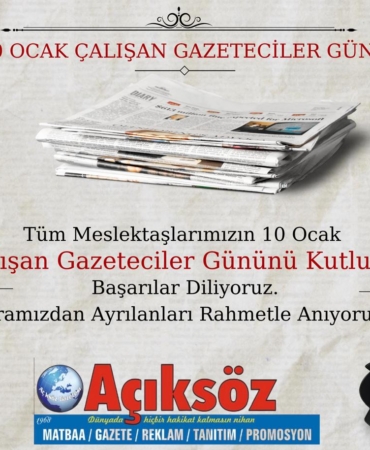 10 Ocak Çalışan Gazeteciler Günü