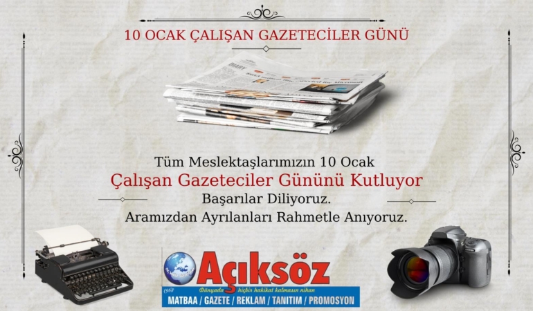10 Ocak Çalışan Gazeteciler Günü