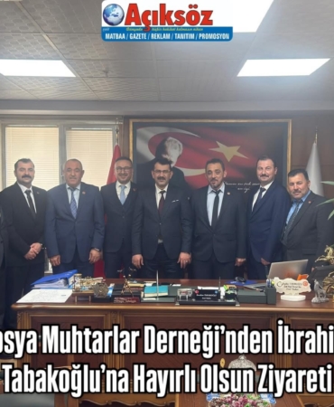 Tosya Muhtarlar Derneği’nden İbrahim Tabakoğlu’na Hayırlı Olsun Ziyareti