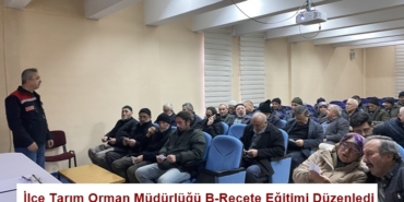 İlçe Tarım Orman Müdürlüğü B-Reçete Eğitimi Düzenledi