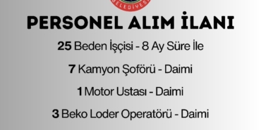 Tosya Belediyesi 40 Personel Alacak