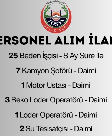 Tosya Belediyesi 40 Personel Alacak