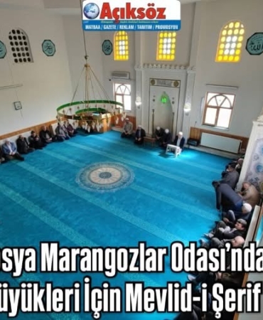 Tosya Marangozlar Odasından Meslek Büyükleri İçin Mevlidi Şerif Programı