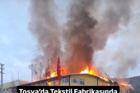 Tosya’da Tekstil Fabrikasında Korkutan Yangın