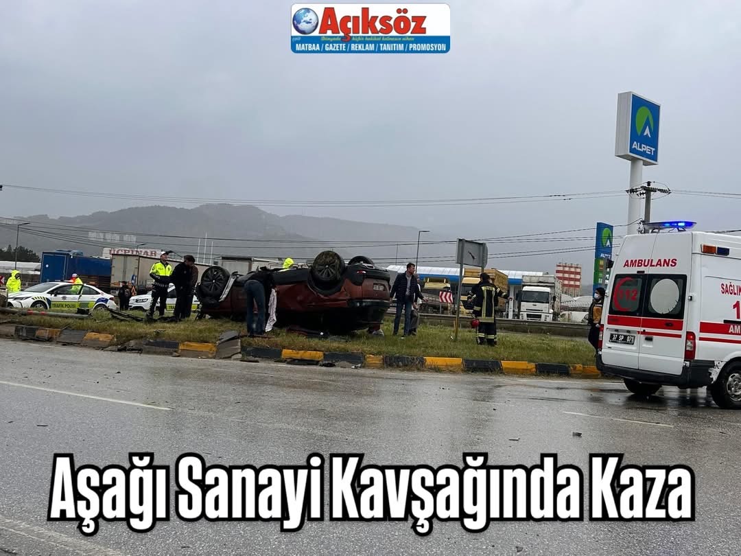 Aşağı Sanayi Kavşağında Kaza