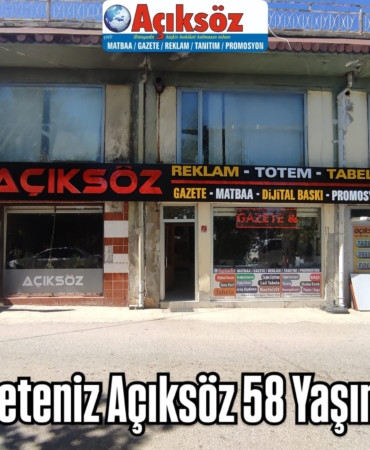 Gazeteniz Açıksöz 58 Yaşında!