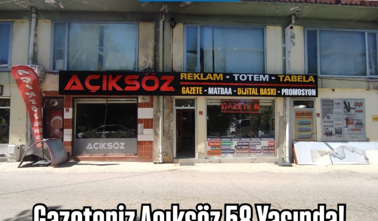 Gazeteniz Açıksöz 58 Yaşında!