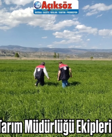İlçe Tarım Müdürlüğü Ekiplerinden  Saha İncelemelerine Devam