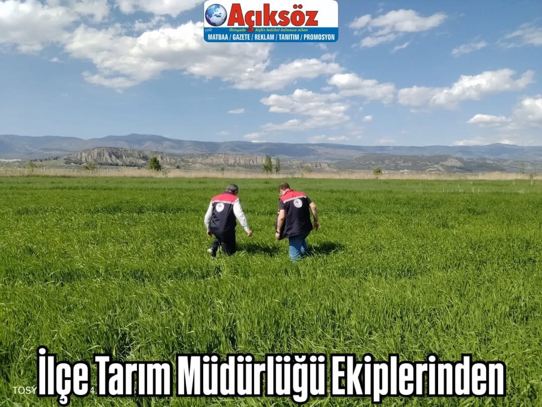 İlçe Tarım Müdürlüğü Ekiplerinden  Saha İncelemelerine Devam