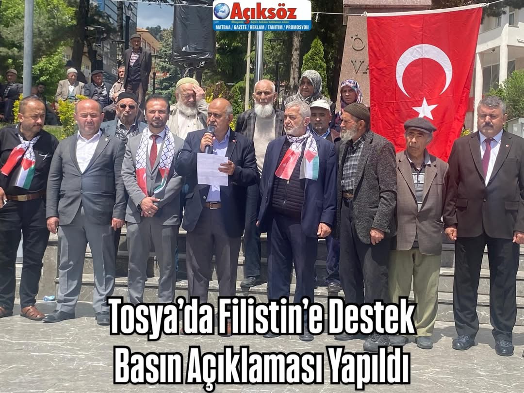 Tosya’da Filistin’e Destek Basın Açıklaması Yapıldı