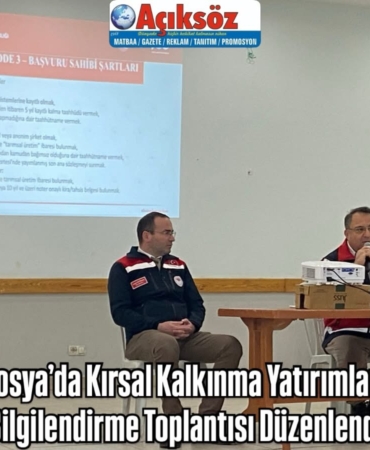 Tosya’da Kırsal Kalkınma Yatırımları Bilgilendirme Toplantısı Düzenlendi