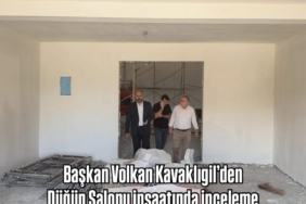 Başkan Volkan Kavaklıgil’den Düğün Salonu inşaatında inceleme