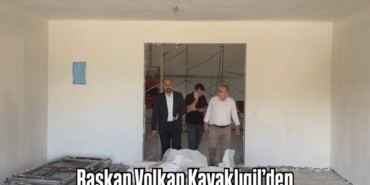 Başkan Volkan Kavaklıgil’den Düğün Salonu inşaatında inceleme
