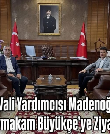 Emekli Vali Yardımcısı Madenoğlu’ndan Kaymakam Büyükçe’ye Ziyaret