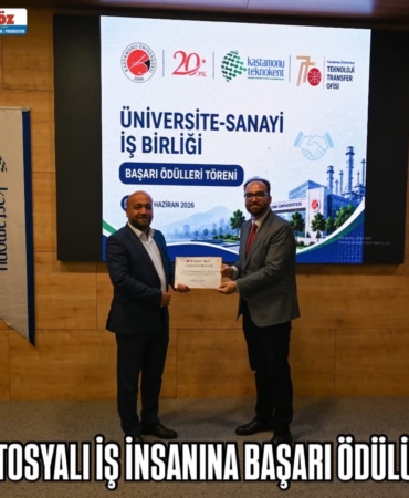 TOSYALI İŞ İNSANINA BAŞARI ÖDÜLÜ