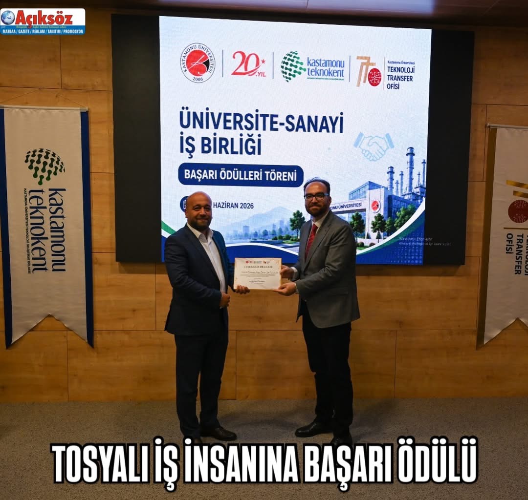 TOSYALI İŞ İNSANINA BAŞARI ÖDÜLÜ