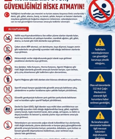 Valilikten Uyarı, Riskli Alanlar Kullanılamayacak