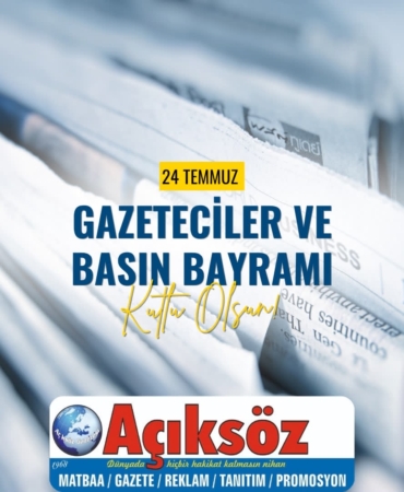 24 Temmuz Gazeteciler ve Basın Bayramı Kutlu Olsun