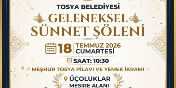 Tosya Belediyesi Sünnet Şöleni Cumartesi Günü