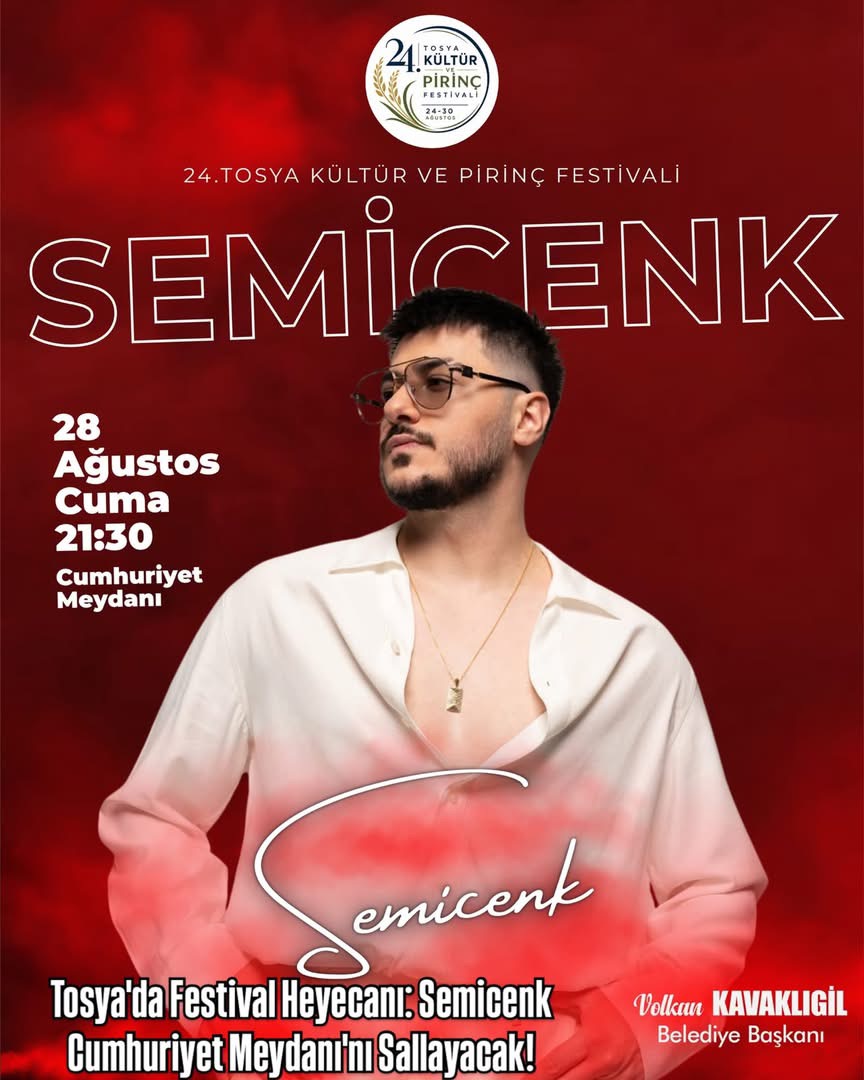 Tosya’da Festival Heyecanı: Semicenk Cumhuriyet Meydanı’nı Sallayacak!