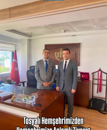 Tosyalı Hemşehrimizden Hemşehrimize Anlamlı Ziyaret